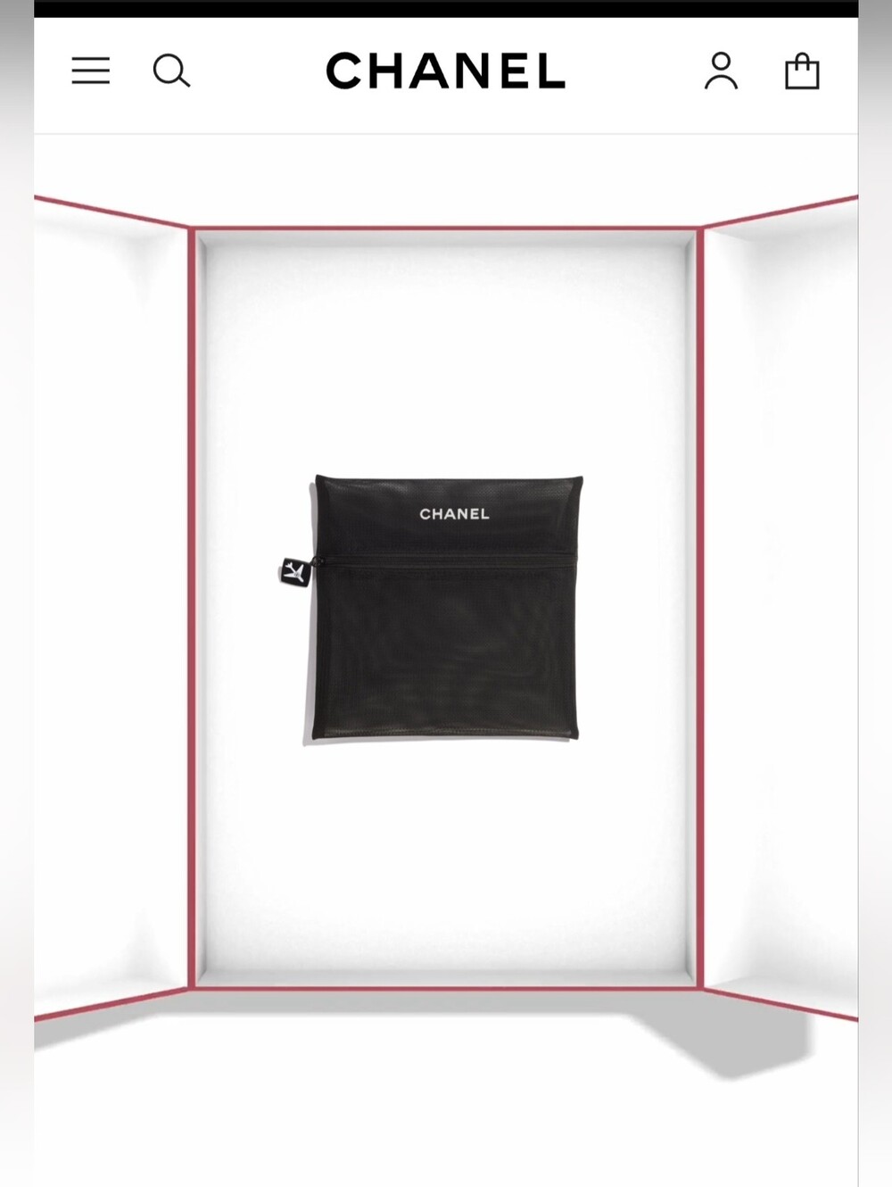 CHANEL Black Mesh Pouch